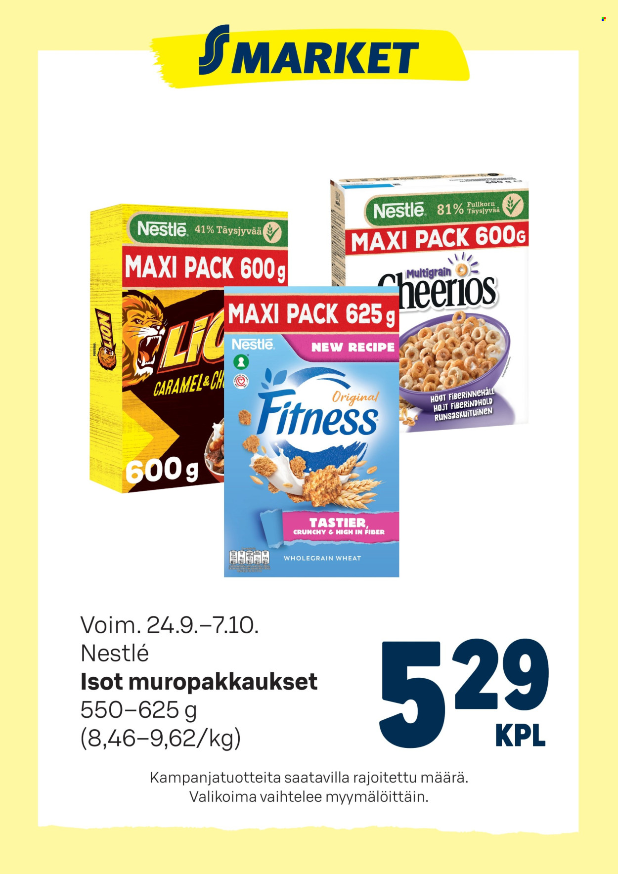 S-market tarjoukset - 24.09.2025 - 07.10.2025. Sivu 1