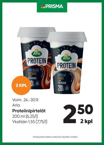 Prisma tarjoukset  - 24.09.2025 - 30.09.2025.