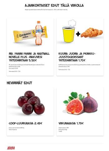 Alepa tarjoukset  - 24.09.2025 - 30.09.2025.
