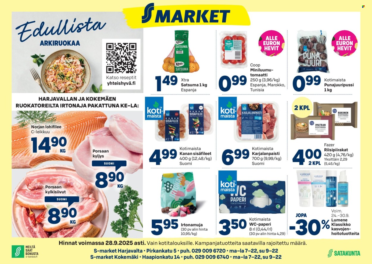 S-market tarjoukset - 24.09.2025 - 28.09.2025. Sivu 1