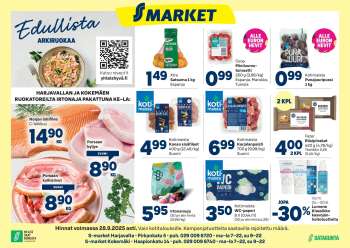 S-market tarjoukset  - 24.09.2025 - 28.09.2025.