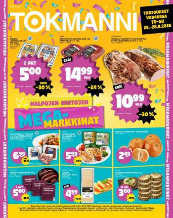 Tokmanni tarjoukset  - 25.09.2025 - 28.09.2025.