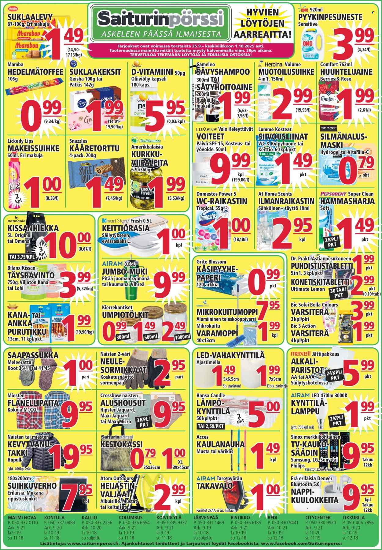 Saiturinpörssi tarjoukset - 25.09.2025 - 01.10.2025. Sivu 1