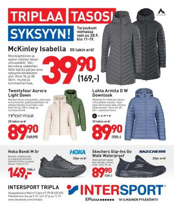 Intersport tarjoukset  - 28.09.2025 - 28.09.2025.