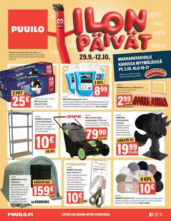 Puuilo tarjoukset  - 29.09.2025 - 12.10.2025.