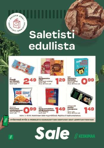 Sale tarjoukset  - 01.10.2025 - 31.10.2025.