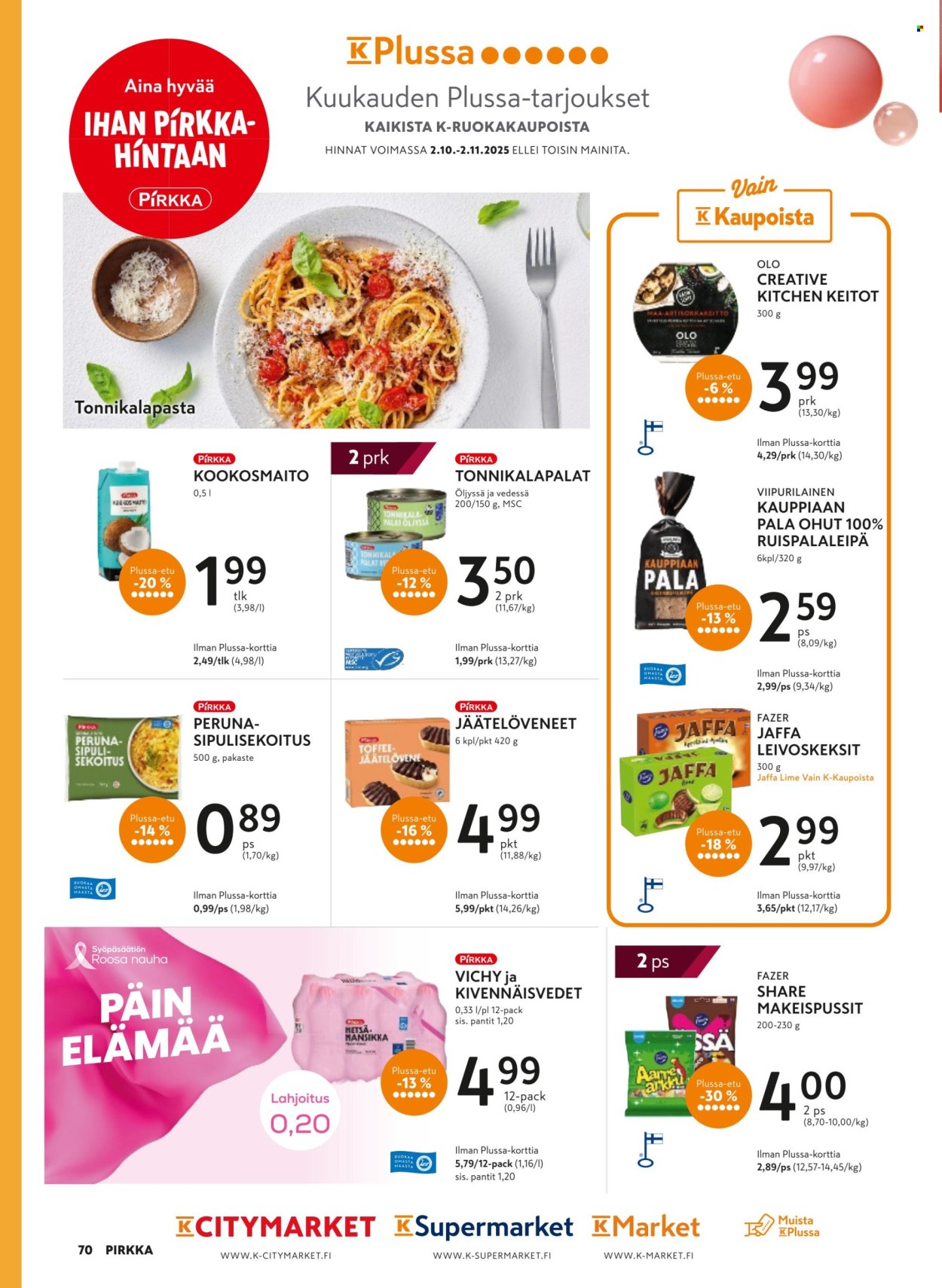 K-market tarjoukset - 01.10.2025 - 04.11.2025. Sivu 70