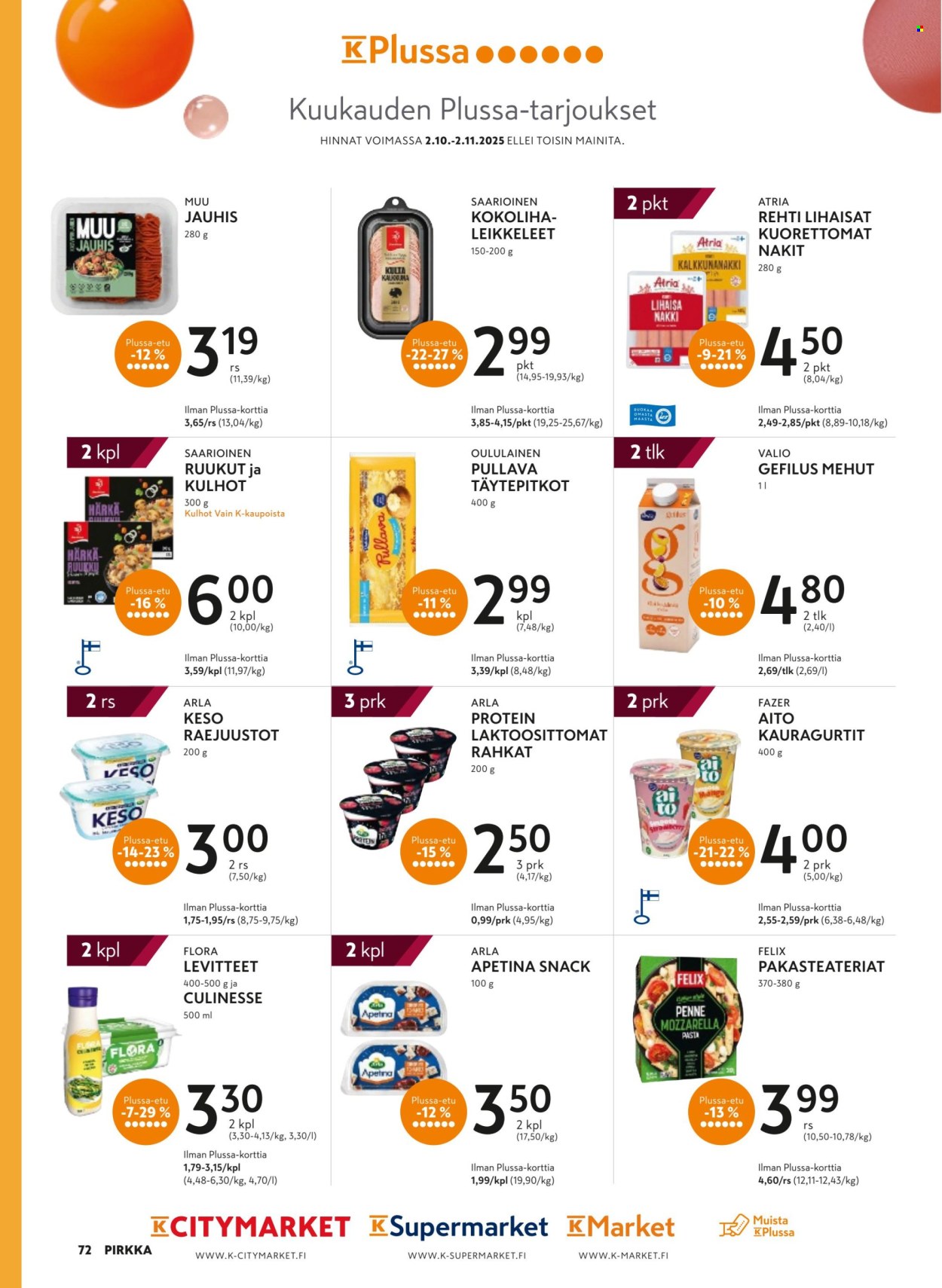 K-market tarjoukset - 01.10.2025 - 04.11.2025. Sivu 72