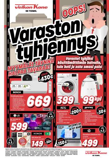 Veikon Kone tarjoukset  - 06.10.2025 - 18.10.2025.
