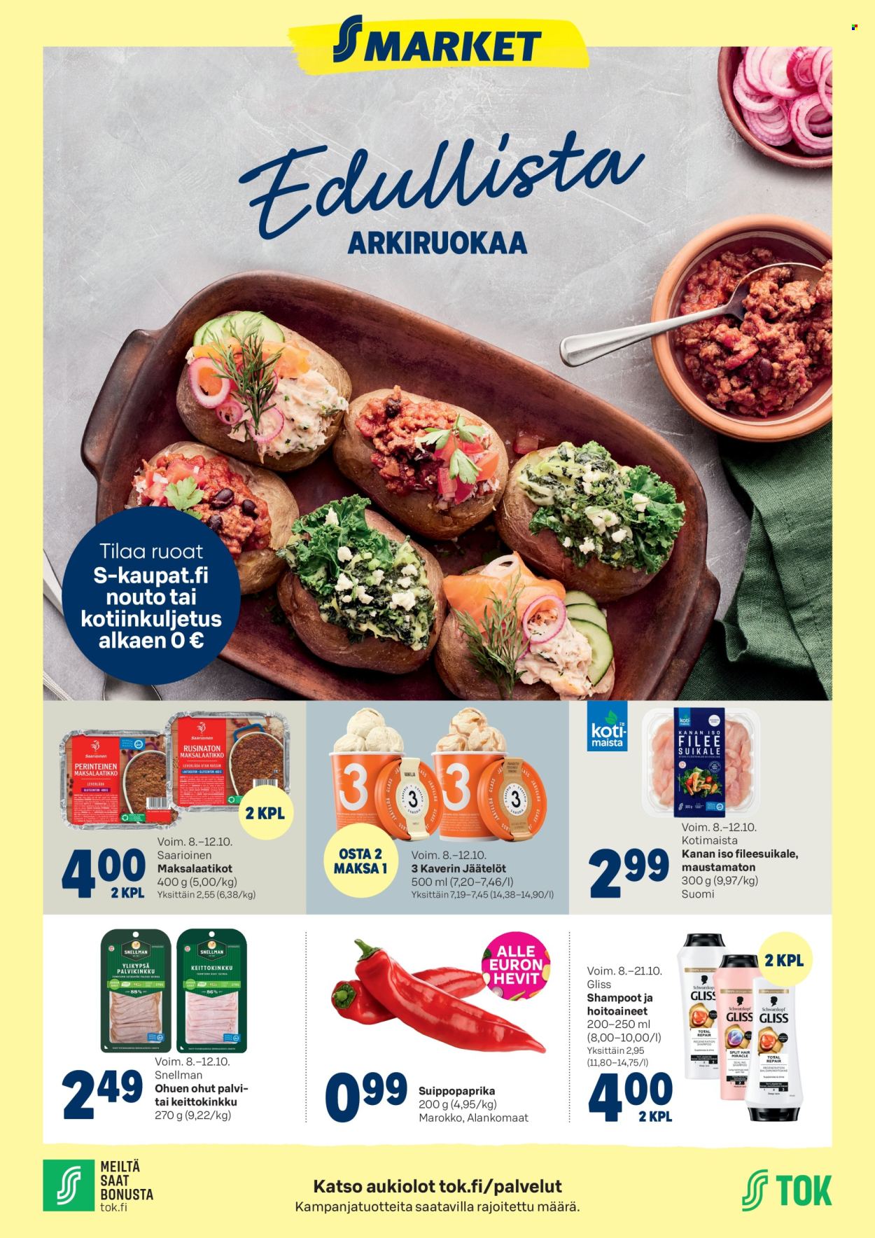 S-market tarjoukset - 08.10.2025 - 12.10.2025. Sivu 1