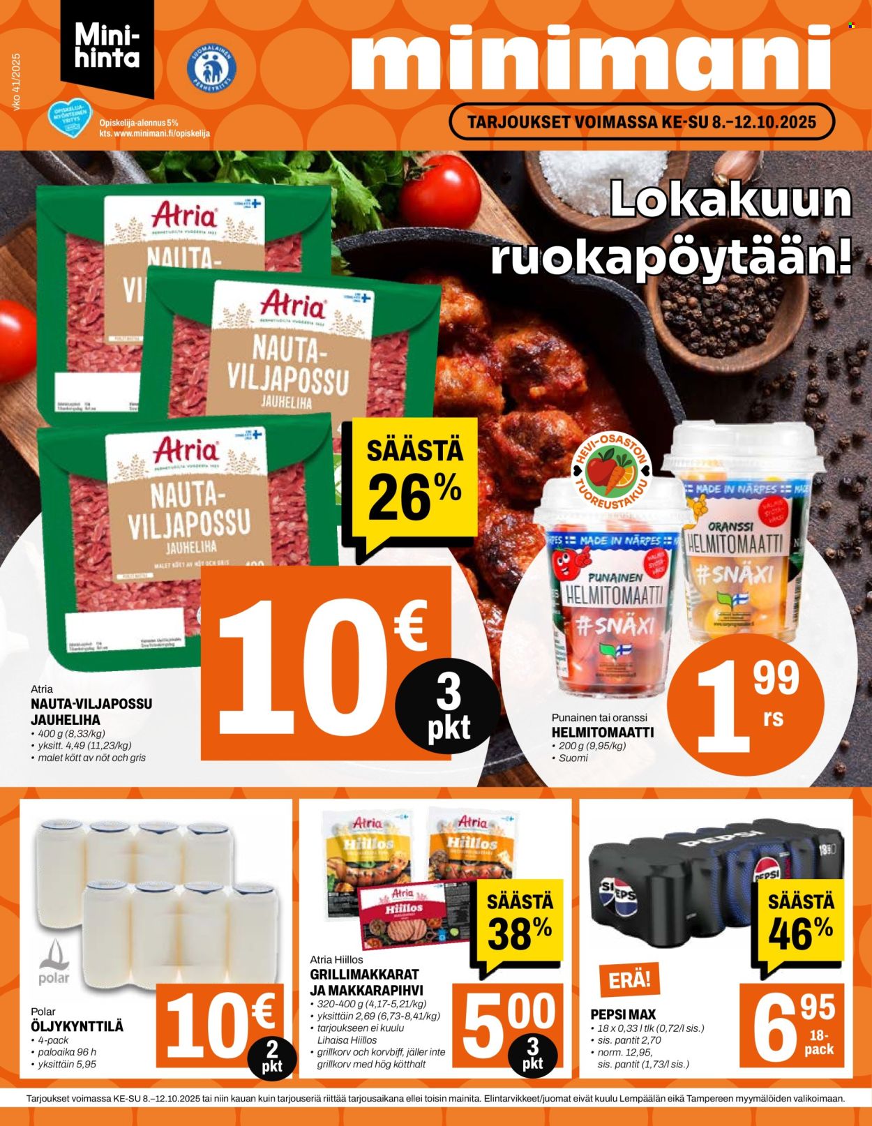 Minimani tarjoukset - 08.10.2025 - 12.10.2025. Sivu 1