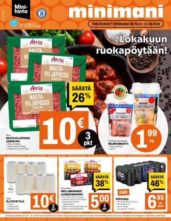 Minimani tarjoukset  - 08.10.2025 - 12.10.2025.