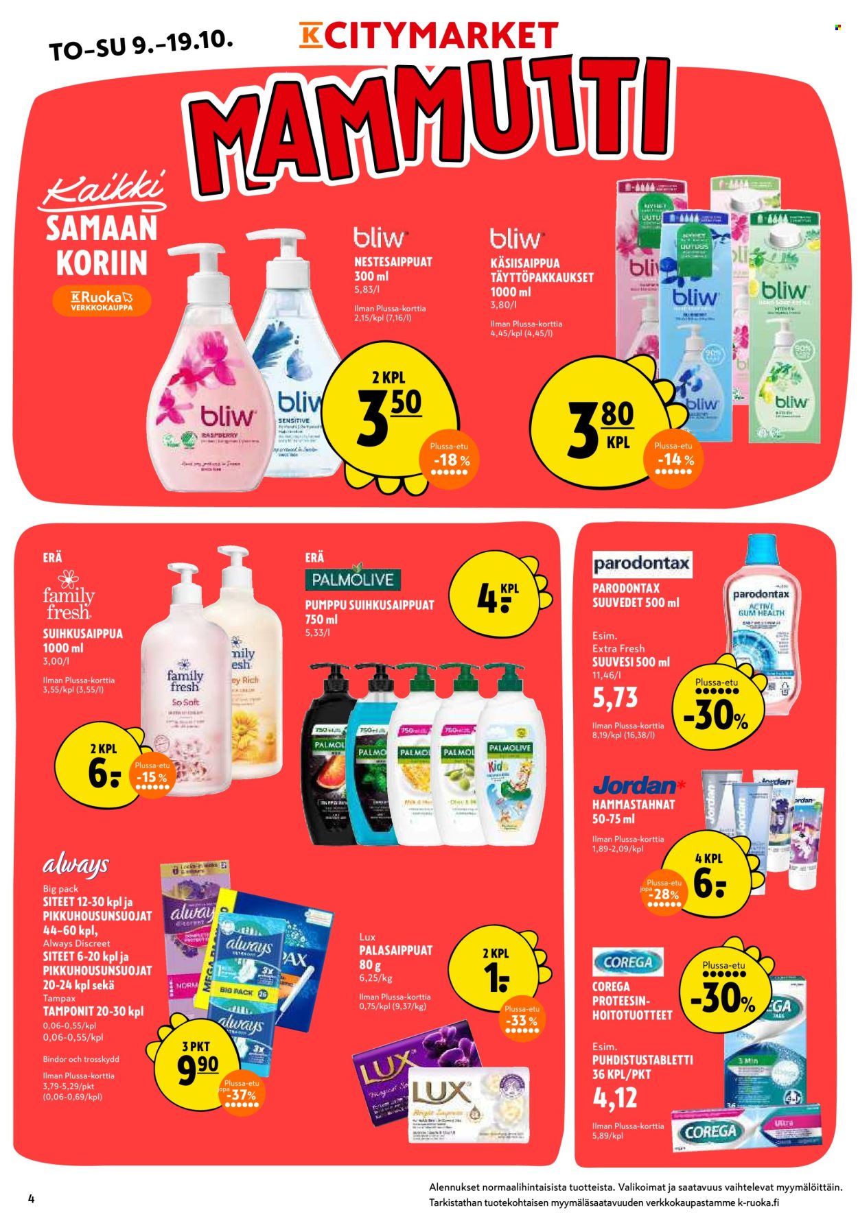 K-citymarket tarjoukset - 09.10.2025 - 19.10.2025. Sivu 4