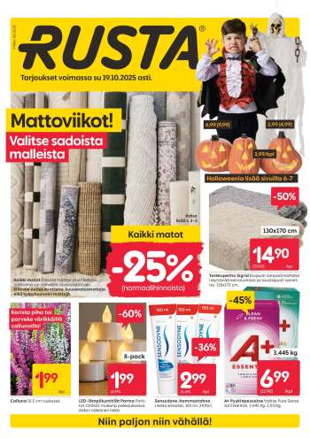 Rusta tarjoukset  - 13.10.2025 - 19.10.2025.