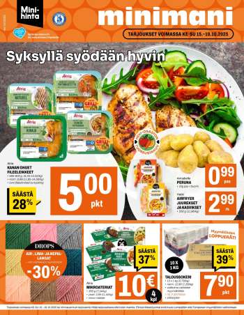 Minimani tarjoukset  - 15.10.2025 - 19.10.2025.