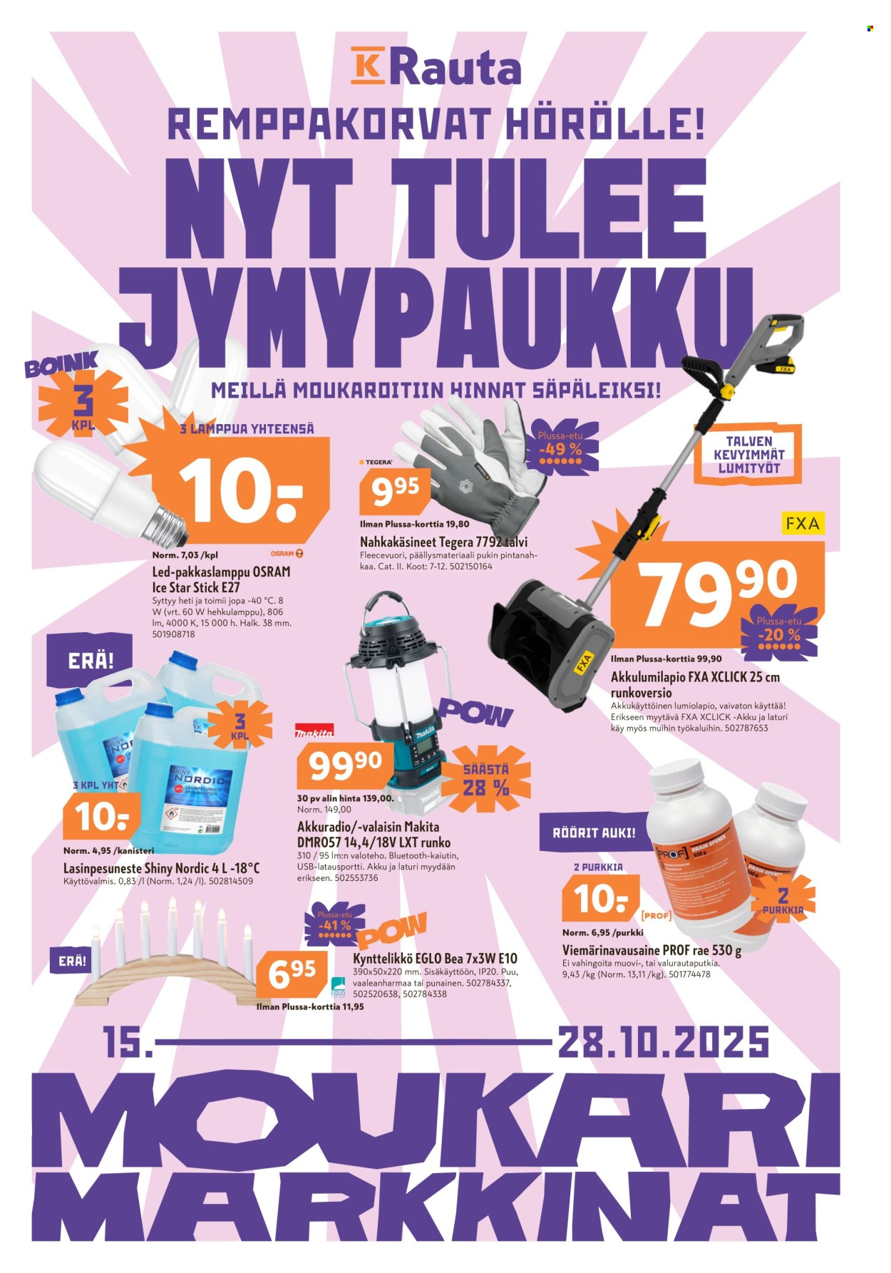 K-Rauta tarjoukset - 15.10.2025 - 28.10.2025. Sivu 1