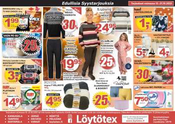 Löytötex tarjoukset  - 15.10.2025 - 21.10.2025.