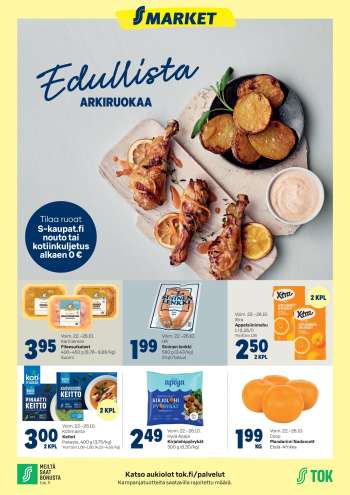 S-market tarjoukset  - 22.10.2025 - 26.10.2025.