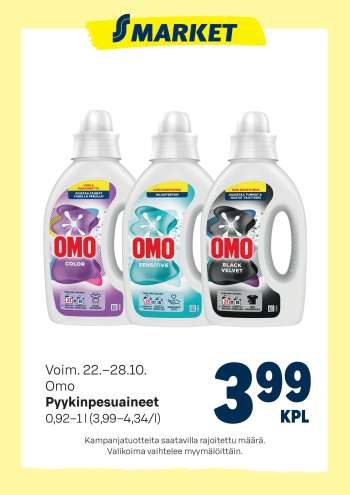 S-market tarjoukset  - 22.10.2025 - 28.10.2025.