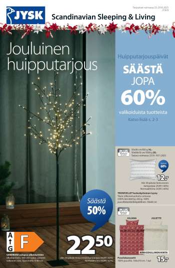 JYSK tarjoukset  - 23.10.2025 - 29.10.2025.