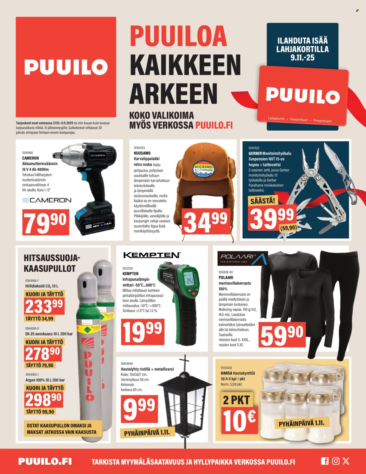 Puuilo tarjoukset - 27.10.2025 - 09.11.2025. Sivu 1