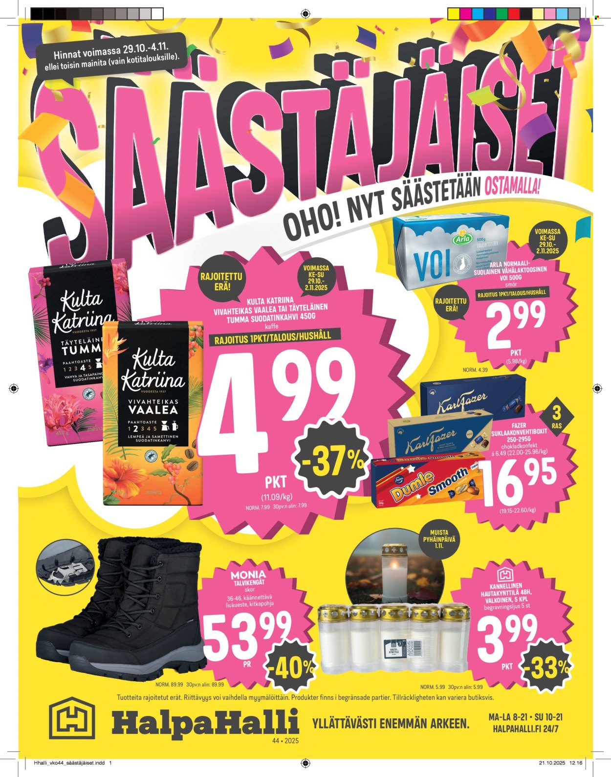 HalpaHalli tarjoukset - 29.10.2025 - 04.11.2025. Sivu 1