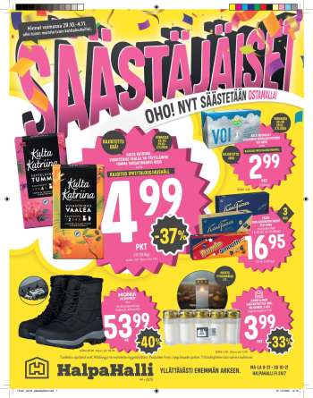HalpaHalli tarjoukset  - 29.10.2025 - 04.11.2025.