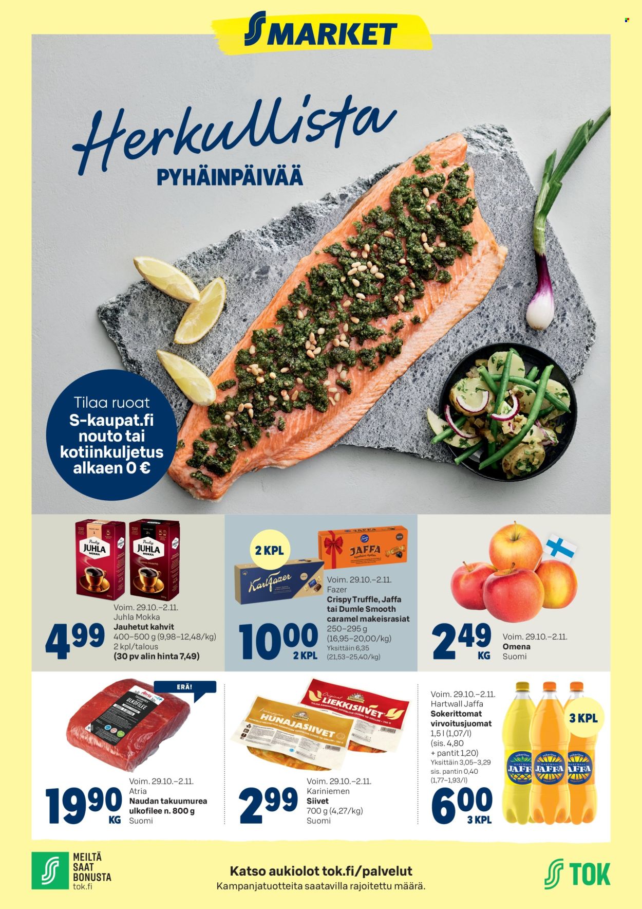S-market tarjoukset - 29.10.2025 - 02.11.2025. Sivu 1