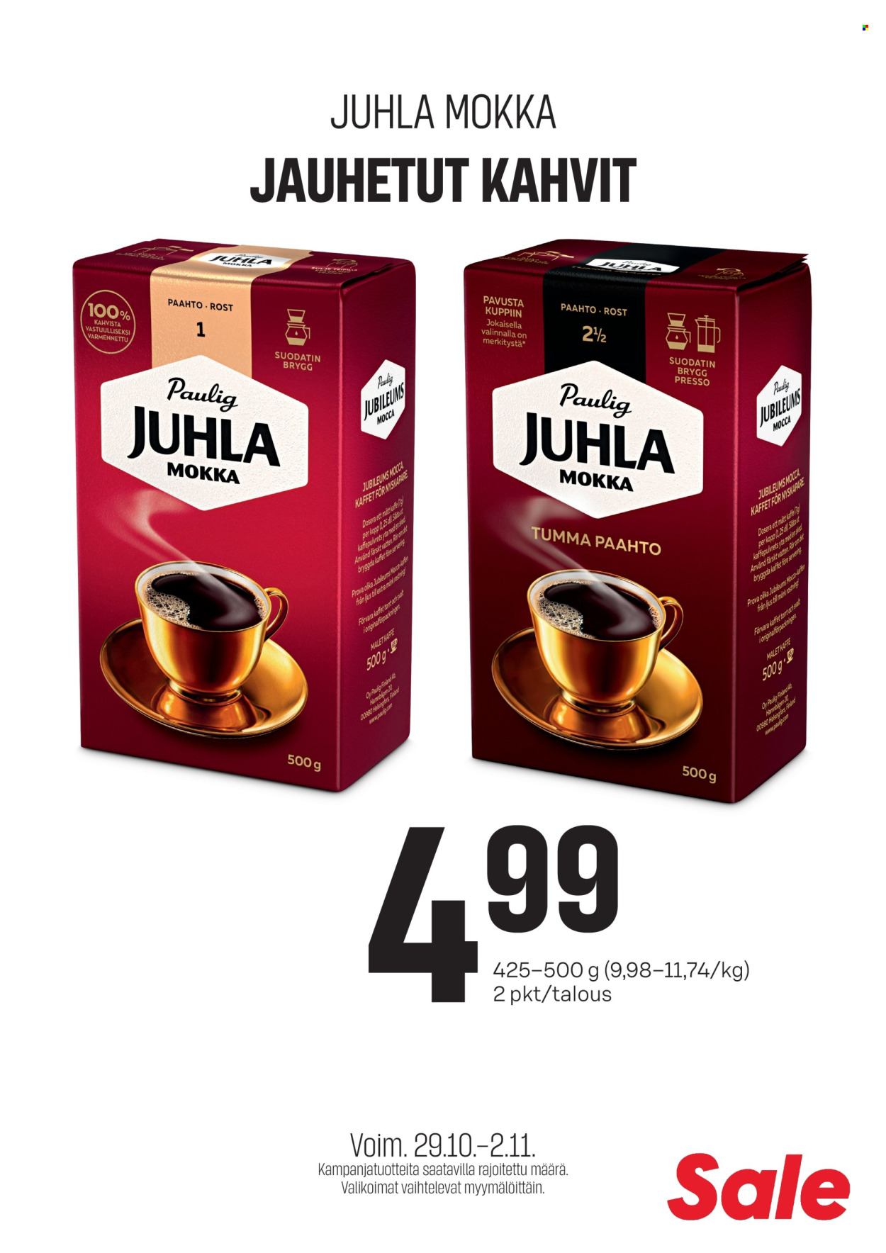 Sale tarjoukset - 29.10.2025 - 02.11.2025. Sivu 1