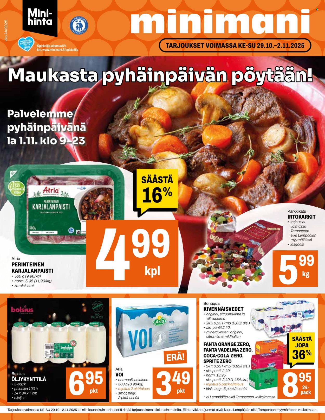 Minimani tarjoukset - 29.10.2025 - 02.11.2025. Sivu 1