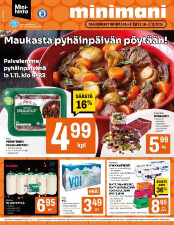 Minimani tarjoukset  - 29.10.2025 - 02.11.2025.