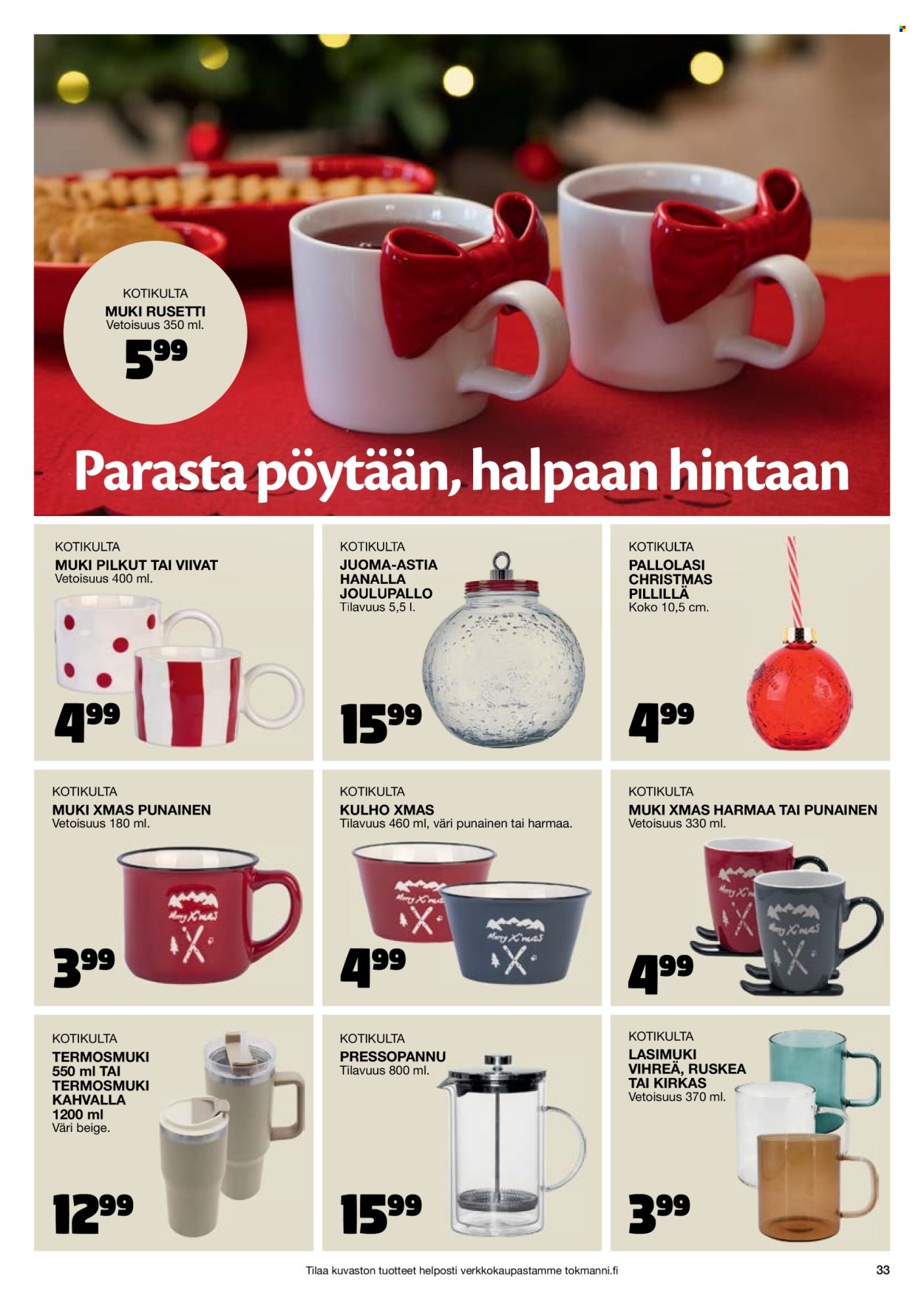 Tokmanni tarjoukset - 30.10.2025 - 24.12.2025. Sivu 33