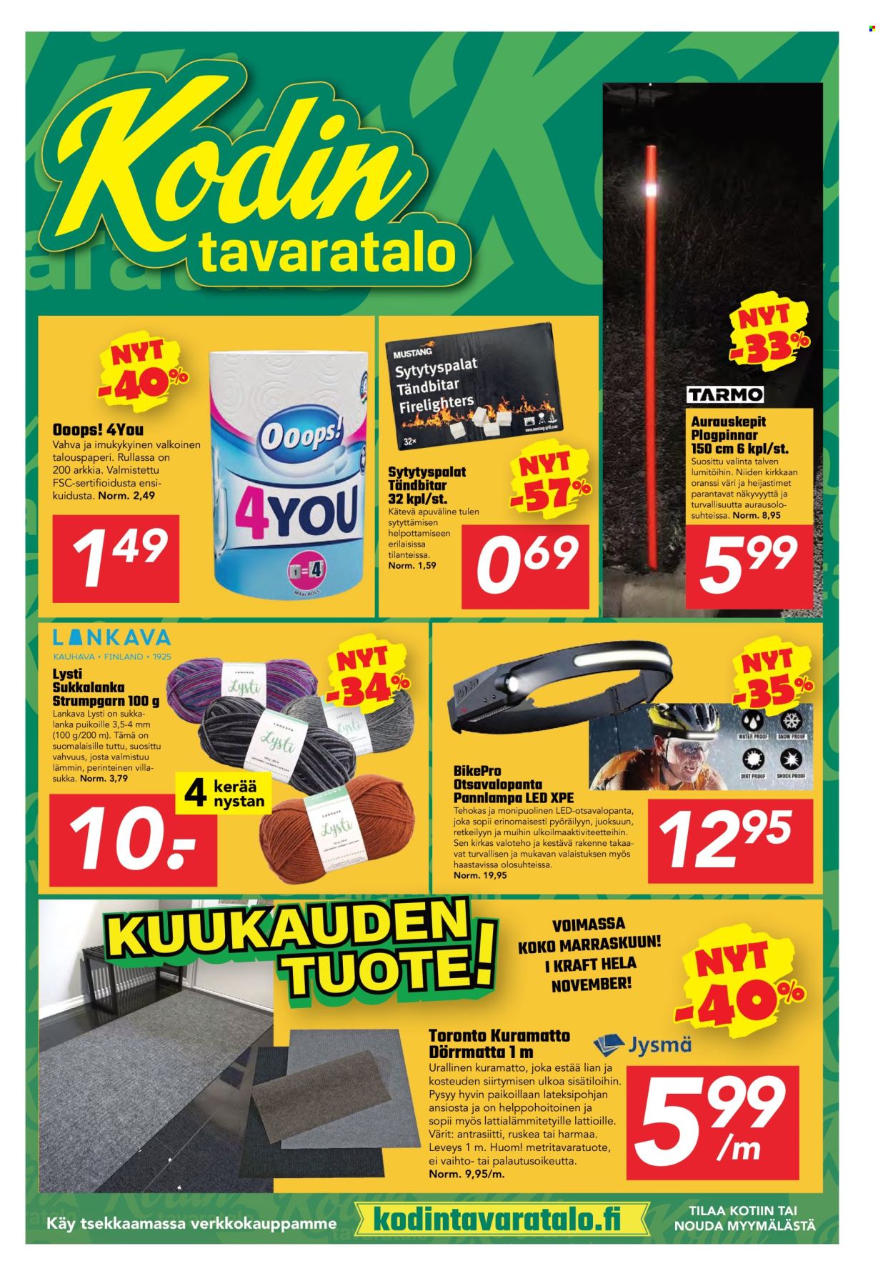 Kodintavaratalo tarjoukset - 03.11.2025 - 16.11.2025. Sivu 1
