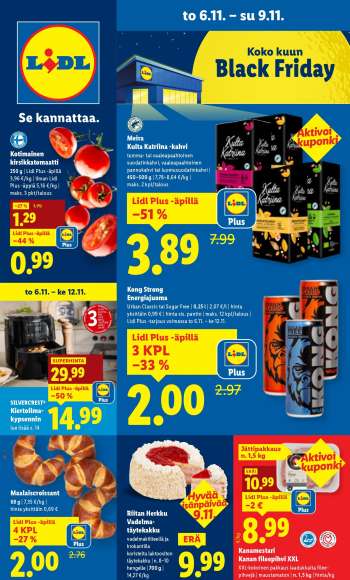 Lidl tarjoukset  - 06.11.2025 - 12.11.2025.