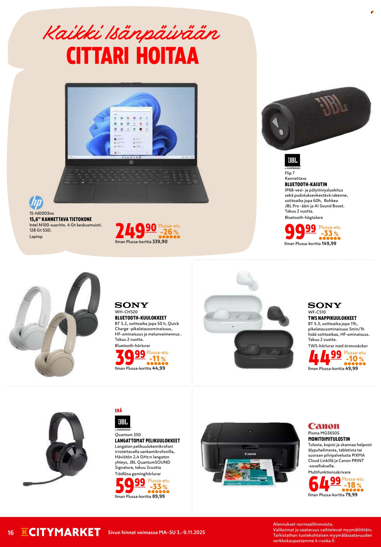 K-citymarket tarjoukset - 03.11.2025 - 09.11.2025. Sivu 16