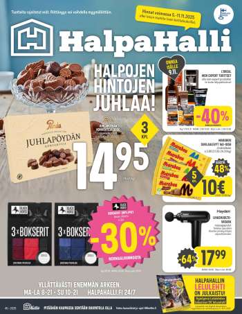 HalpaHalli tarjoukset  - 05.11.2025 - 11.11.2025.