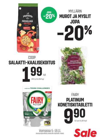 Sale tarjoukset  - 05.11.2025 - 18.11.2025.