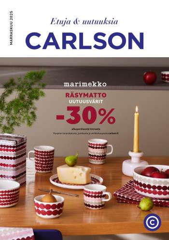 Carlson tarjoukset  - 01.11.2025 - 30.11.2025.