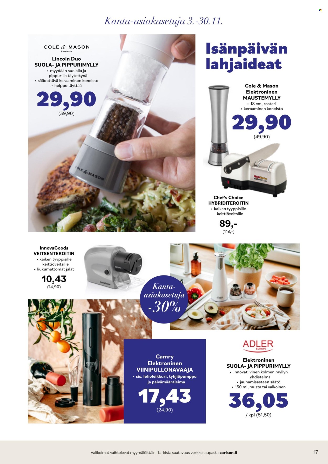 Carlson tarjoukset - 01.11.2025 - 30.11.2025. Sivu 17