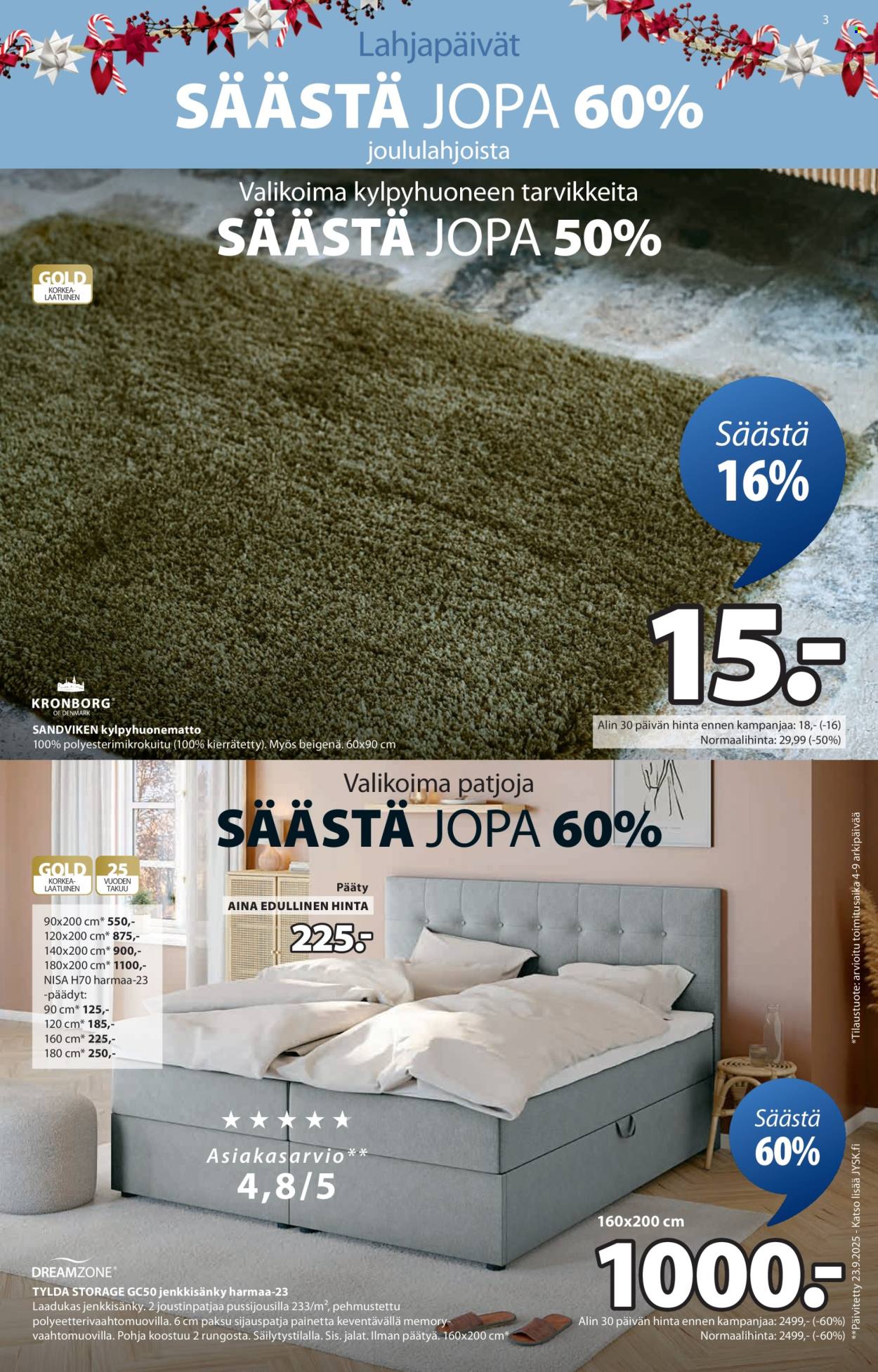 JYSK tarjoukset - 06.11.2025 - 19.11.2025. Sivu 3