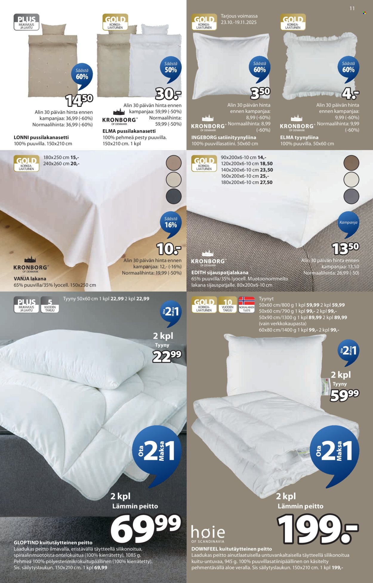 JYSK tarjoukset - 06.11.2025 - 19.11.2025. Sivu 11