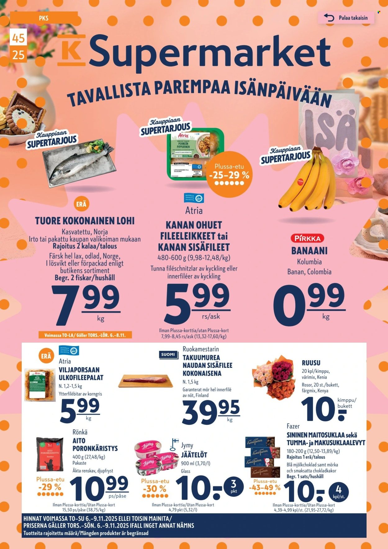 K-Supermarket tarjoukset - 06.11.2025 - 09.11.2025. Sivu 1