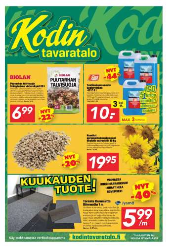 Kodintavaratalo tarjoukset  - 10.11.2025 - 23.11.2025.