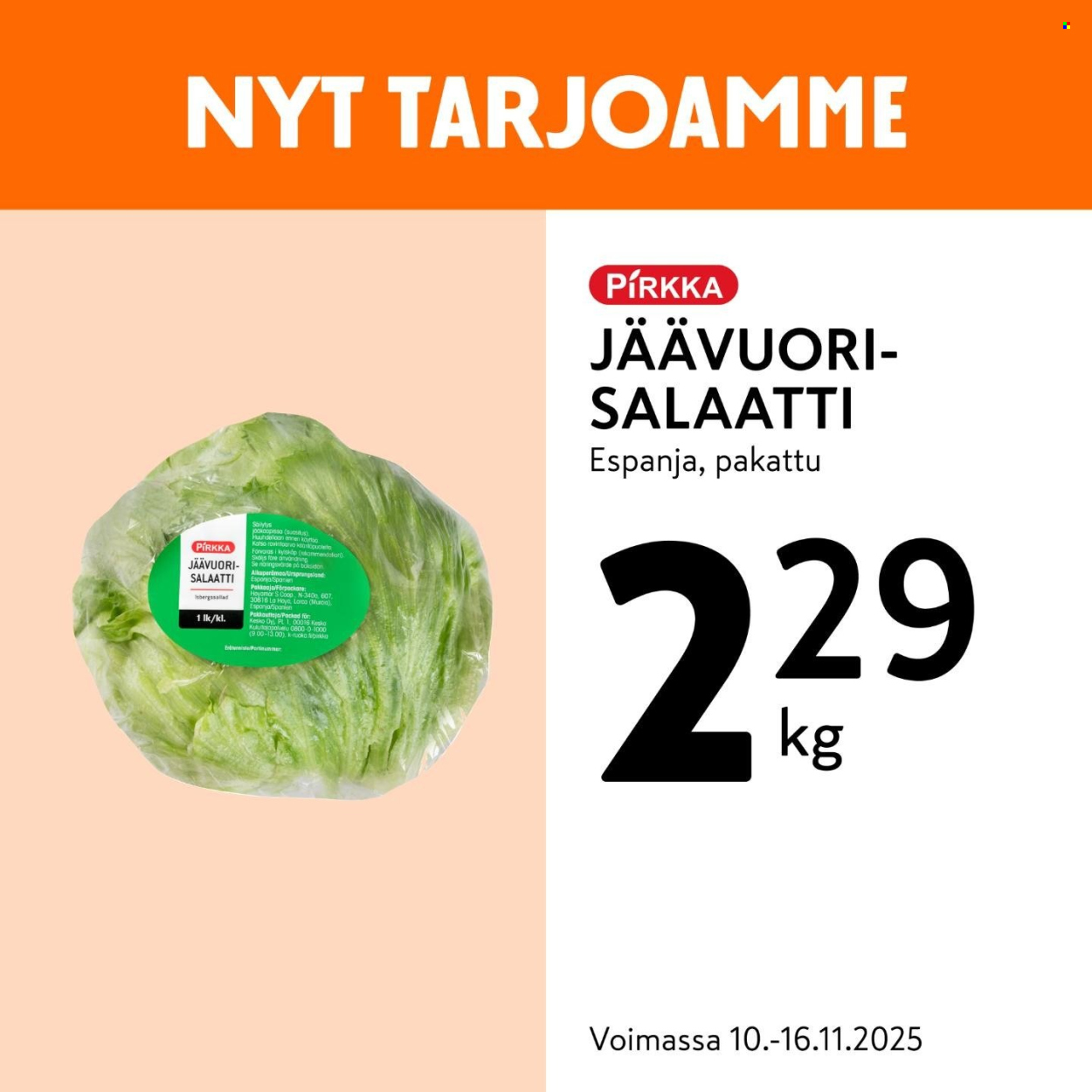 K-market tarjoukset - 10.11.2025 - 16.11.2025. Sivu 1