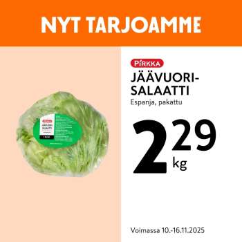 K-market tarjoukset  - 10.11.2025 - 16.11.2025.