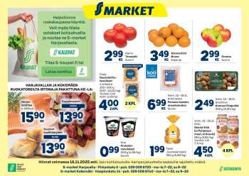 S-market tarjoukset  - 12.11.2025 - 16.11.2025.