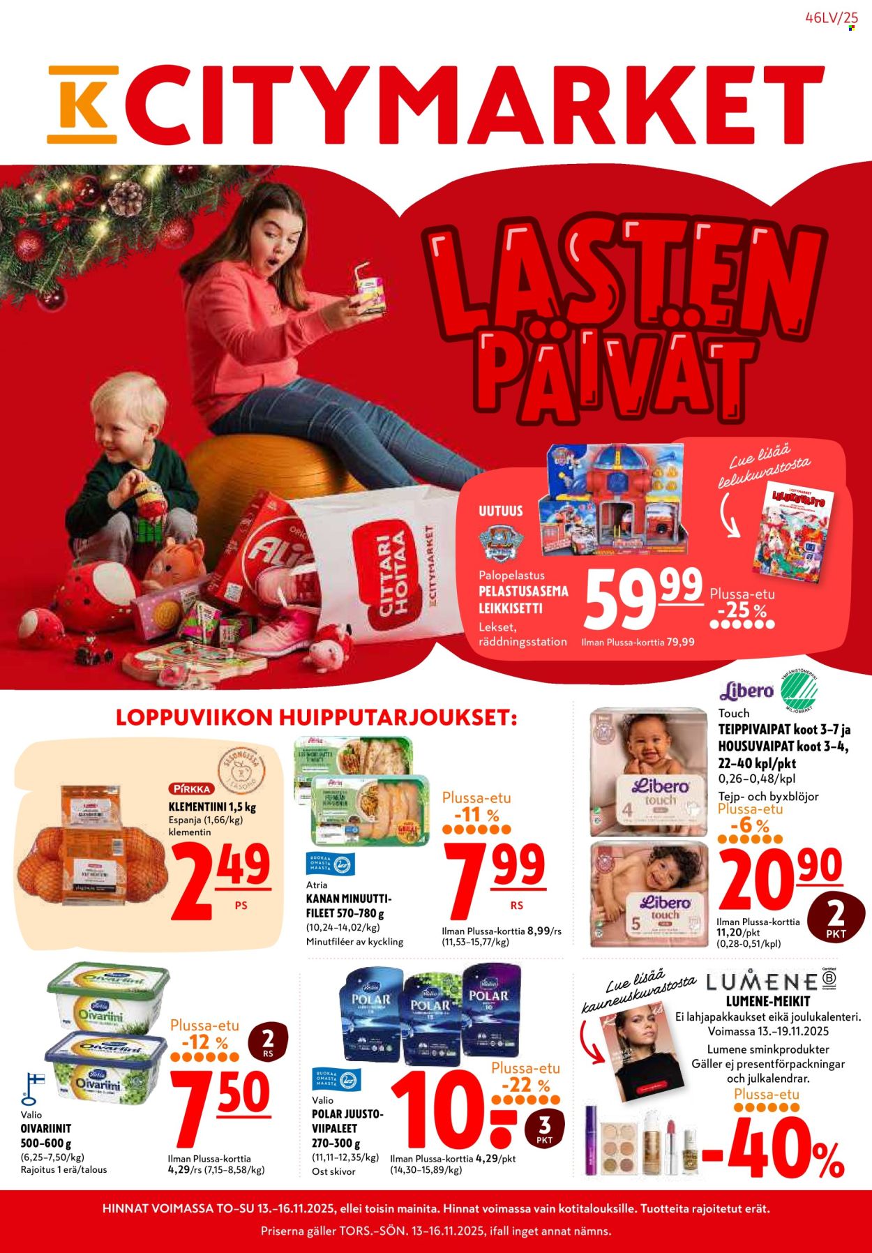 K-citymarket tarjoukset - 13.11.2025 - 16.11.2025. Sivu 1