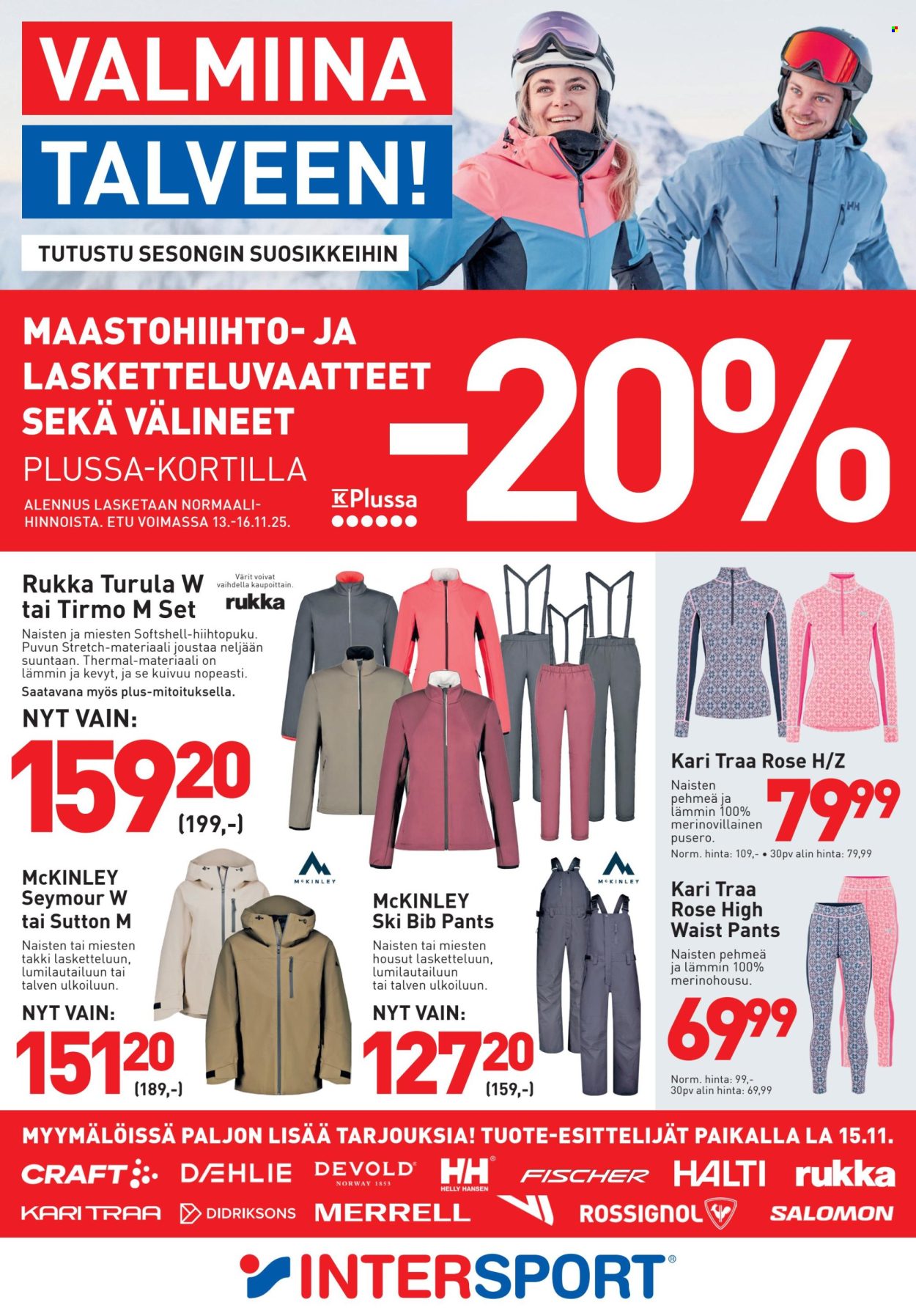 Intersport tarjoukset - 13.11.2025 - 16.11.2025. Sivu 1