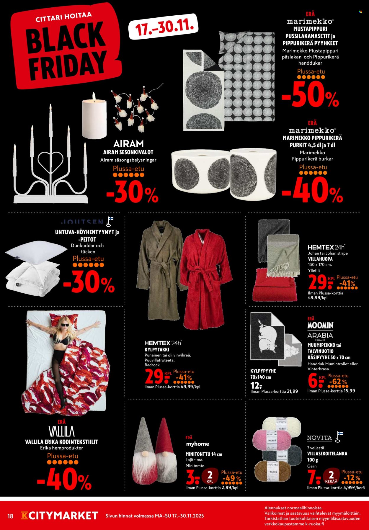 K-citymarket tarjoukset - 17.11.2025 - 30.11.2025. Sivu 18
