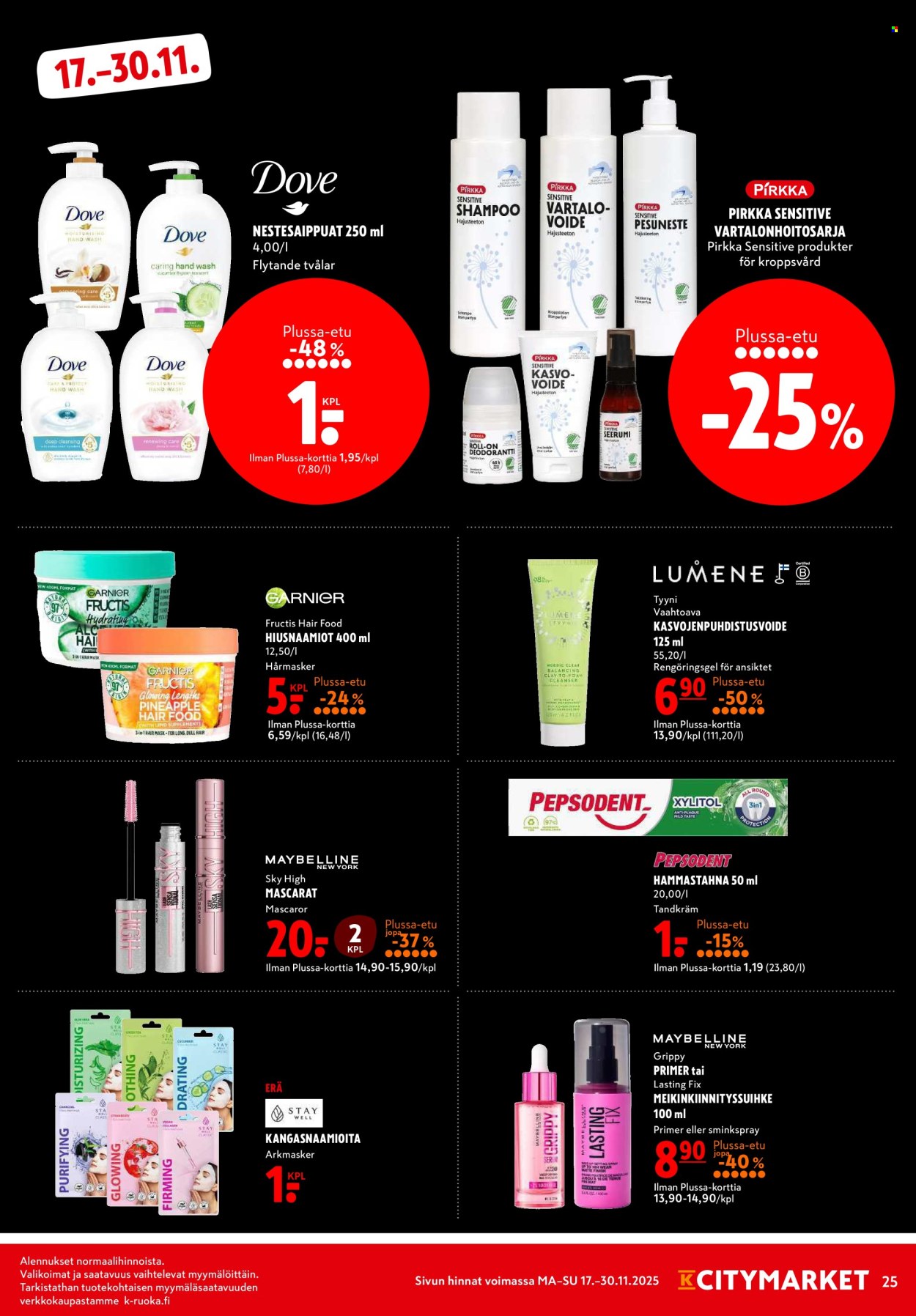 K-citymarket tarjoukset - 17.11.2025 - 30.11.2025. Sivu 25